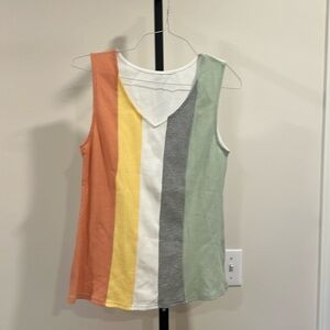 Ladies tank.  Striped.  Size medium. Never worn.